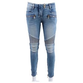 Pantaloni in denim Balmain Blu