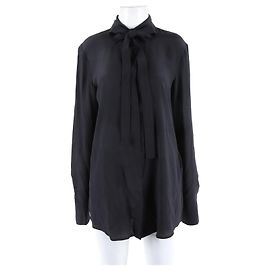 Blusa in seta a maniche lunghe Valentino Nero