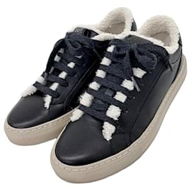 Baskets en shearling Brunello Cucinelli Noir