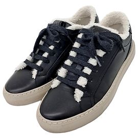 Brunello Cucinelli Shearling Sneakers Black