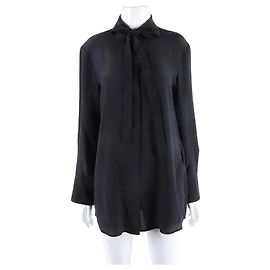 Blusa in seta a maniche lunghe Valentino Nero