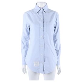 Thom Browne Kurzarmhemd Blau