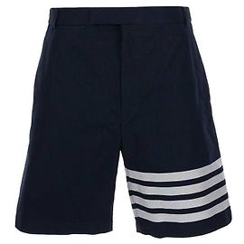 Thom Browne Bermuda de algodão com bolsos Azul