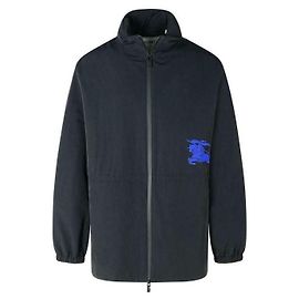 Burberry Nylon Raincoat Jacket Black