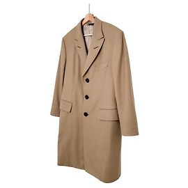 Tom Ford Cashmere Single Breasted Coat Beige Brown