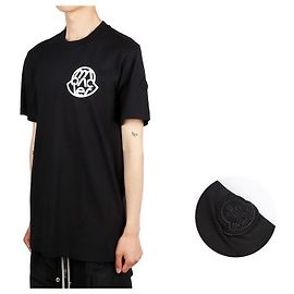 Moncler Logo T-Shirt mit kurzen Ärmeln Schwarz