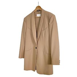 Maison Martin Margiela Maison Margiela Stitch Oversized Shawl Collar Single Blazer Jacket Camel Brown