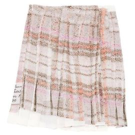 Acne Saia plissada estampada Marrom