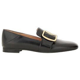 Bally Buckle Flat Shoes Black