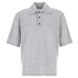 Bottega Veneta Technical Wool Polo Short Sleeve Shirt Brown