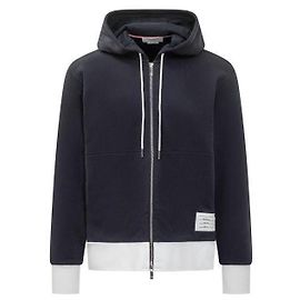 Thom Browne Klassische Jersey-Zip-Hoodie Blau