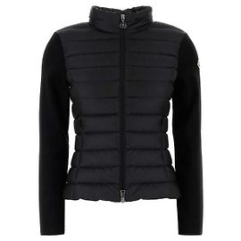 Moncler Cardigã de lã com zíper acolchoado Preto