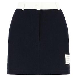 Thom Browne Tech Twill Mini Skirt Blue