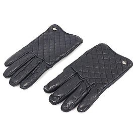 Mulberry Luvas de couro acolchoadas para mulheres azul marinho escuro Azul