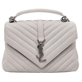 Saint Laurent Borsa da college grigia Marrone