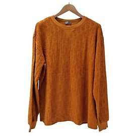 Dior Langarm-T-Shirt aus schrägem Terry-Jacquard Orange