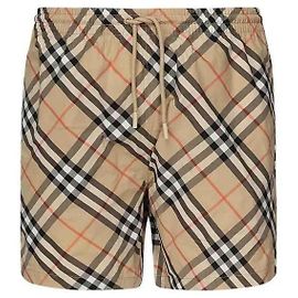 Burberry Check Badehosen Weiß