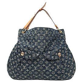 Louis Vuitton Bolso tote diario de denim Azul