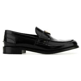 Prada Mocassins en cuir brossé Noir