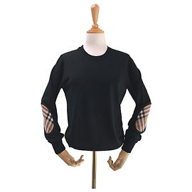 Burberry BEMPTON Damen Wollstrickpullover SCHWARZ Schwarz