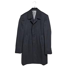 Thom Browne Herringbone Wool Overcoat Brown