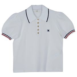 Céline Triofee Polo-Shirt Größe XS Weiß