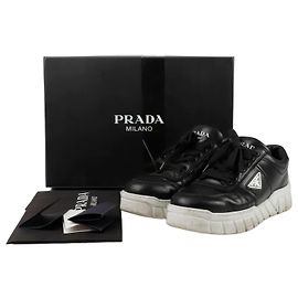 Prada Triangle Logo Sneakers Black