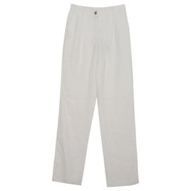 Louis Vuitton Pantalones de Rayón con Rayas Tamaño Blanco