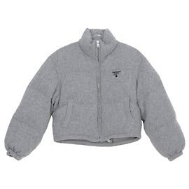 Prada Knit Puffer Jacket Size Brown