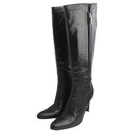 Fendi Botas longas de couro preto Preto