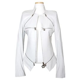 Veste en Ramskin Blanche Philipp Plein Blanc