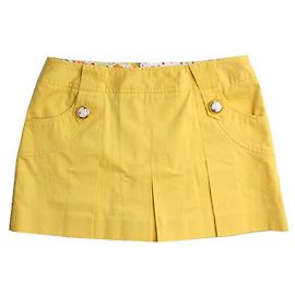 Dolce & Gabbana Falda de algodón amarilla Dolce Gabbana Amarillo