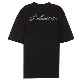 Balenciaga T-shirt con logo in pietra Nero