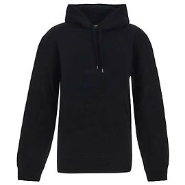 Saint Laurent Moletom com capuz e logo Preto