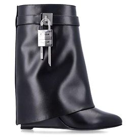 Givenchy Botines de cuero Shark Lock Negro