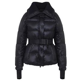 Moncler Jaqueta de esqui acolchoada Bataillouse com cinto Azul