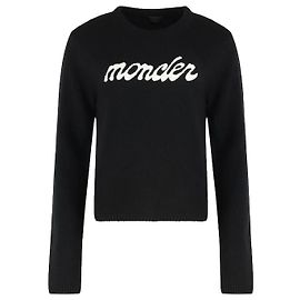 Moncler Suéter bordado com logo Preto
