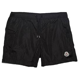 Moncler Badehosen mit Logo-Patch Schwarz