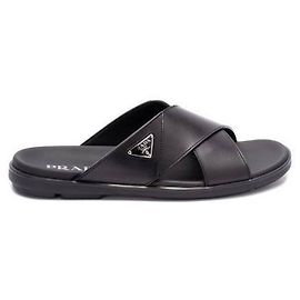 Prada Sandali in pelle nera Nero