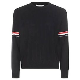 Thom Browne Lässiger Pullover aus Wolle gestrickt Blau