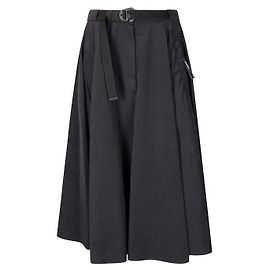 Moncler Saia midi com cinto Preto