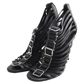 Tory Burch Black Buckle Strap Sandals Black