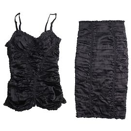 Dolce & Gabbana Set Top Bustier e Gonna Dolce Gabbana Nero