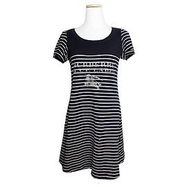 Burberry Gestreiftes Blue Label Kleid Blau
