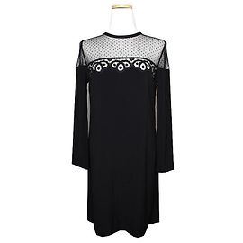 Sandro Vestido negro transparente Negro