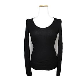 Maison Martin Margiela Schwarzes geripptes Strickoberteil Maison Margiela Schwarz