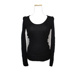 Maison Martin Margiela Top in maglia a coste nera Maison Margiela Nero