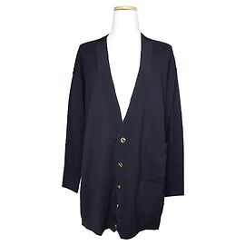 Salvatore Ferragamo Navy Blue Men's Cardigan Blue