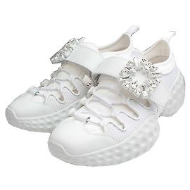 Roger Vivier White Crystal Sneakers White