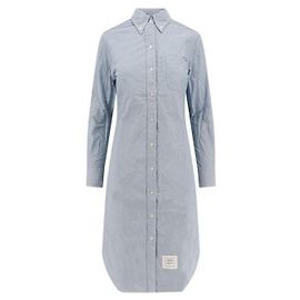 Thom Browne Abito Camicia Placket Oxford Grogain Blu